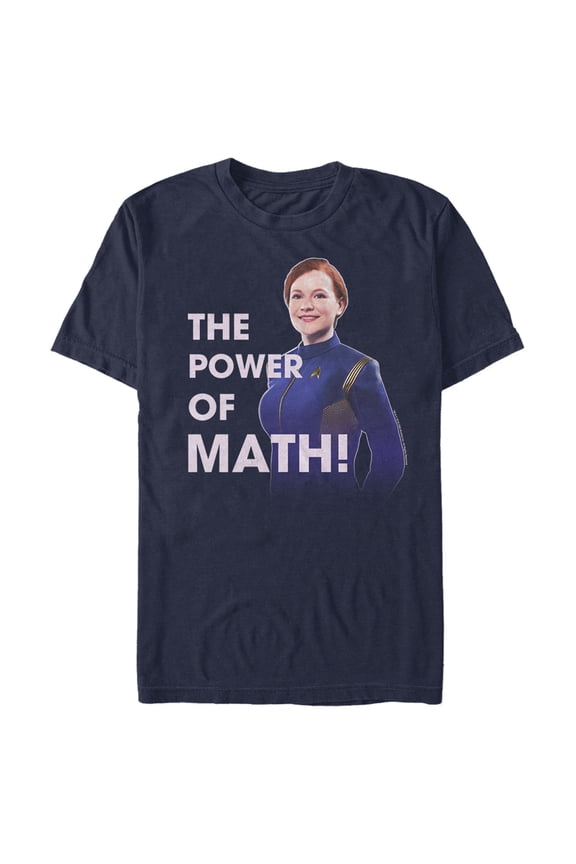 Men's Star Trek: Discovery Sylvia Tilly The Power of Math Graphic Tee Navy Blue 2X Large