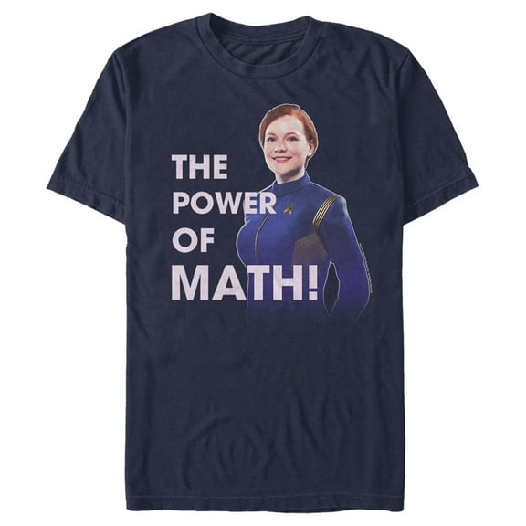 Men's Star Trek: Discovery Sylvia Tilly The Power of Math  Graphic Tee Navy Blue Large