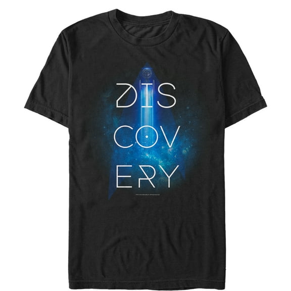 Men's Star Trek: Discovery USS Discovery Galaxy Warp Speed  Graphic Tee Black Medium