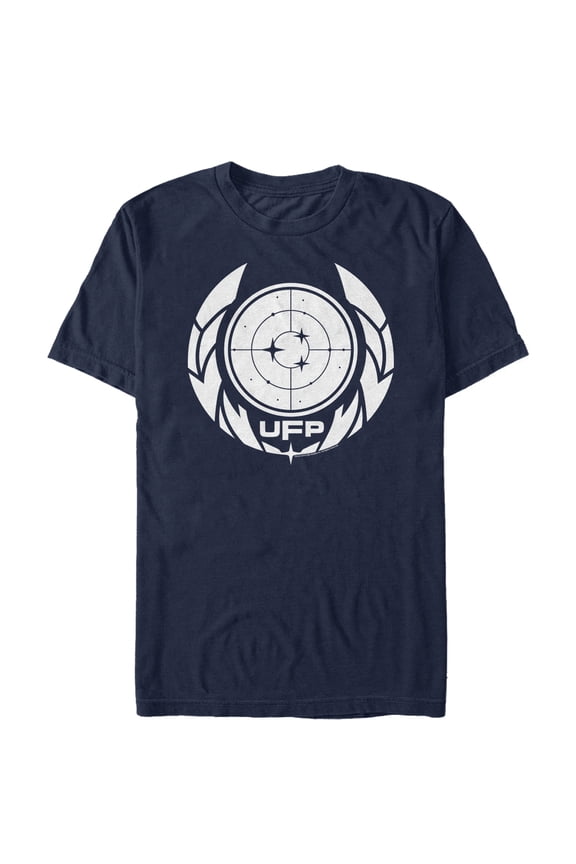 Men's Star Trek: Discovery United Federation of Planets Emblem Graphic Tee Navy Blue Large