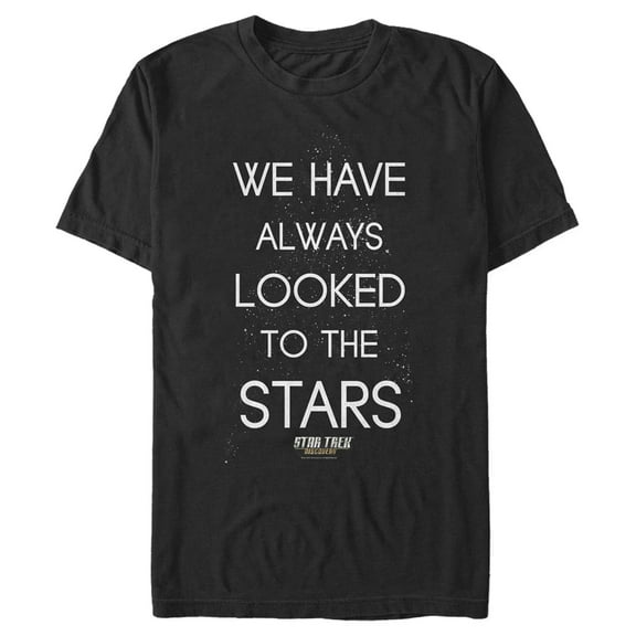 Men's Star Trek: Discovery We Have Always Looked to the Stars  Graphic Tee Black 3X Large
