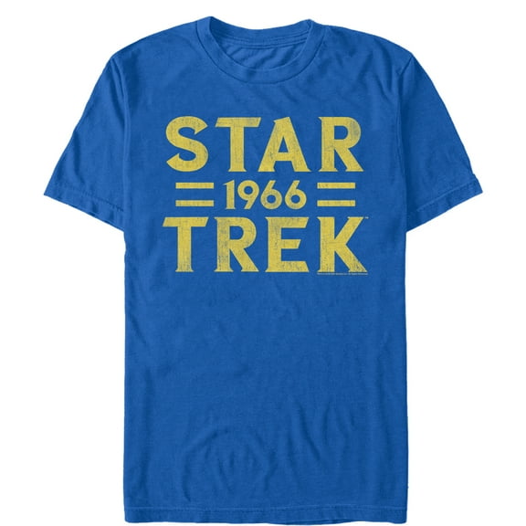 Men's Star Trek Distressed Classic 1966  Graphic Tee Royal Blue 3X Large