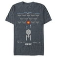 thumbnail image 1 of Men's Star Trek Enterprise Pixel Video Game Battle  Graphic Tee Navy Blue Heather X Large, 1 of 4