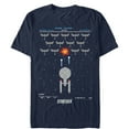thumbnail image 1 of Men's Star Trek Enterprise Pixel Video Game Battle  Graphic Tee Navy Blue Medium, 1 of 4