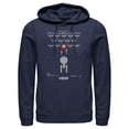 thumbnail image 1 of Men's Star Trek Enterprise Pixel Video Game Battle  Pull Over Hoodie Navy Blue 2X Large, 1 of 4