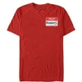 thumbnail image 1 of Men's Star Trek Hello My Name Is Red Shirt  Graphic Tee Red Large, 1 of 4