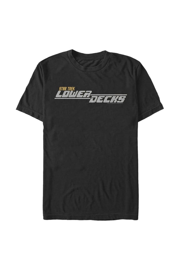 Men's Star Trek: Lower Decks Animated Series Logo Graphic Tee Black X Large