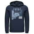 thumbnail image 1 of Men's Star Trek Periodic Table Of Starfleet  Pull Over Hoodie Navy Blue Medium, 1 of 4