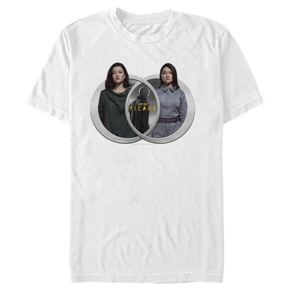 Men's Star Trek: Picard Asha Twins Rings Graphic Tee White 2X Large