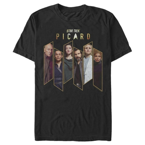 Men's Star Trek: Picard Crew Panels Graphic Tee Black 2X Large