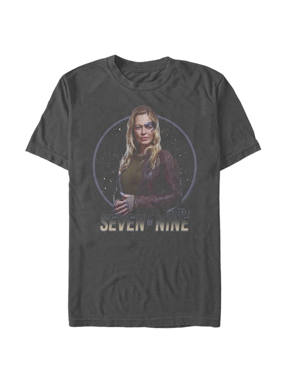 Men's Star Trek: Picard Seven of Nine Graphic Tee Charcoal 3X Large
