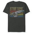 thumbnail image 1 of Men's Star Trek Rainbow Vintage USS Enterprise Starship  Graphic Tee Charcoal Medium, 1 of 5