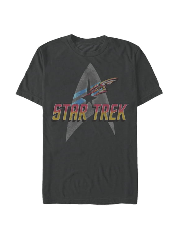 Men's Star Trek Retro Starfleet Logo Graphic Tee Charcoal Large