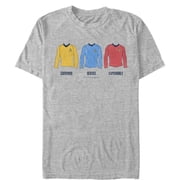 Mens Star Trek Shirt Color Rankings Command, Science, Expendable Graphic Tee Athletic Heather X Large