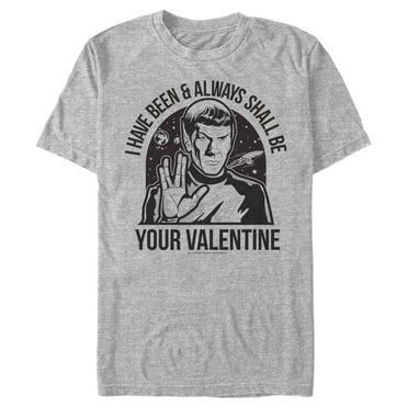 Men's Star Trek Spock Always Shall Be Valentine  Graphic Tee Athletic Heather 2X Large