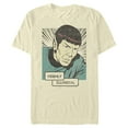 thumbnail image 1 of Men's Star Trek Spock Highly Illogical Comic Graphic Tee Beige Small, 1 of 4