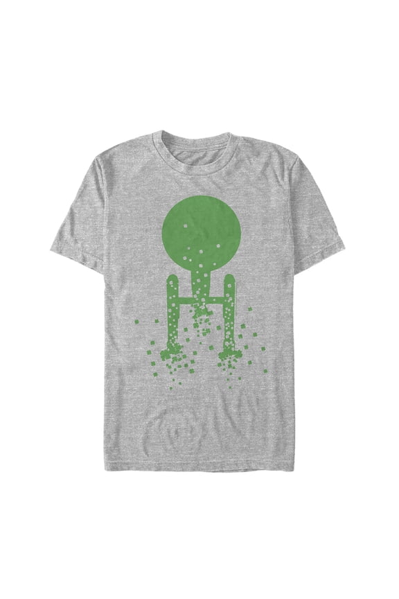 Men's Star Trek St. Patrick's Enterprise Clover Fill  Graphic Tee Athletic Heather Small