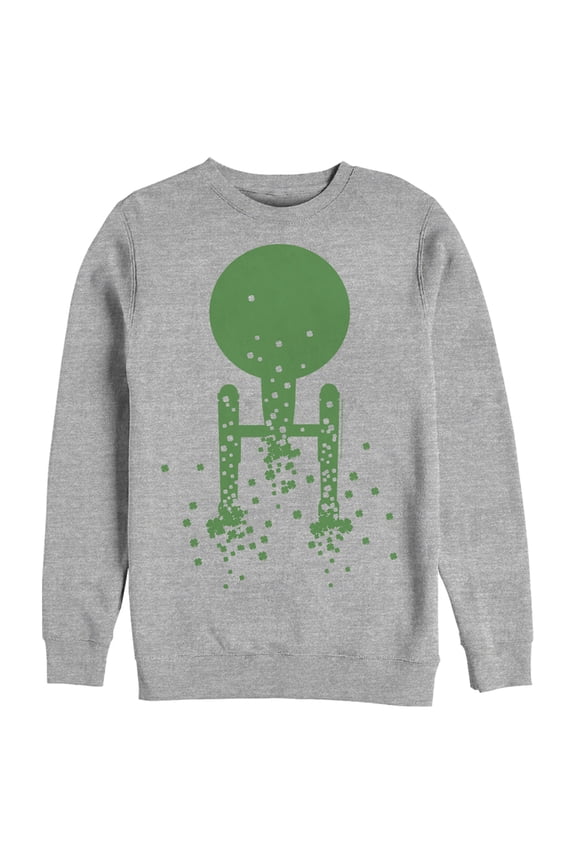Men's Star Trek St. Patrick's Enterprise Clover Fill Sweatshirt Athletic Heather Small