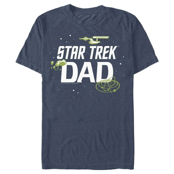 Men's Star Trek Star Trek Dad Graphic Tee Navy Blue Heather 2X Large