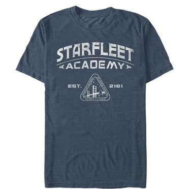 Men's Star Trek Starfleet Academy Emblem Est. 2161  Graphic Tee Navy Blue Heather Large