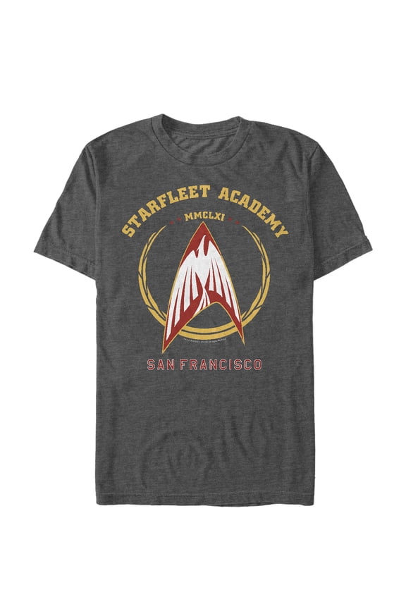 Men's Star Trek Starfleet Academy San Francisco Phoenix  Graphic Tee Charcoal Heather Large