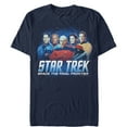 thumbnail image 1 of Men's Star Trek Starfleet Captains Space The Final Frontier  Graphic Tee Navy Blue Large, 1 of 4