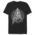 thumbnail image 1 of Men's Star Trek Starfleet Icon Collage Graphic Tee Black Medium, 1 of 5