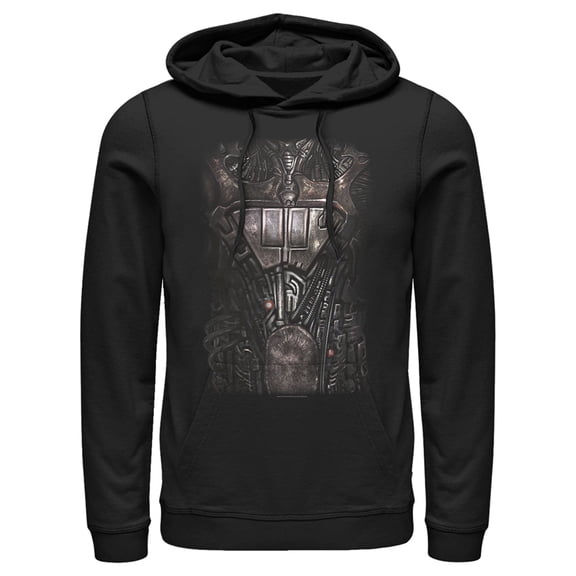 Men's Star Trek: The Next Generation Borg Armor Pull Over Hoodie Black Large