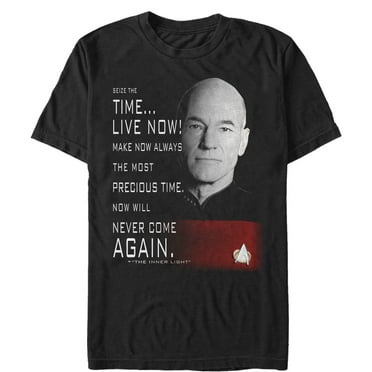 Men's Star Trek: The Next Generation Captain Picard The Inner Light Quote  Graphic Tee Black X Large