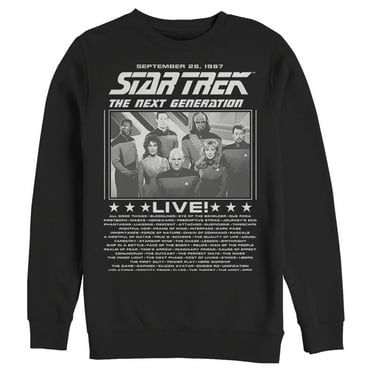 Men's Star Trek: The Next Generation Concert Poster  Sweatshirt Black 3X Large