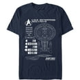 thumbnail image 1 of Men's Star Trek: The Next Generation Enterprise Galaxy Class NCC-1701-D Schematics  Graphic Tee Navy Blue 2X Large, 1 of 4