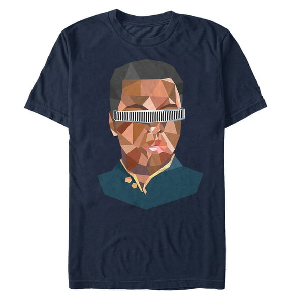 Men's Star Trek: The Next Generation Geometric Geordi La Forge Graphic Tee Navy Blue Medium