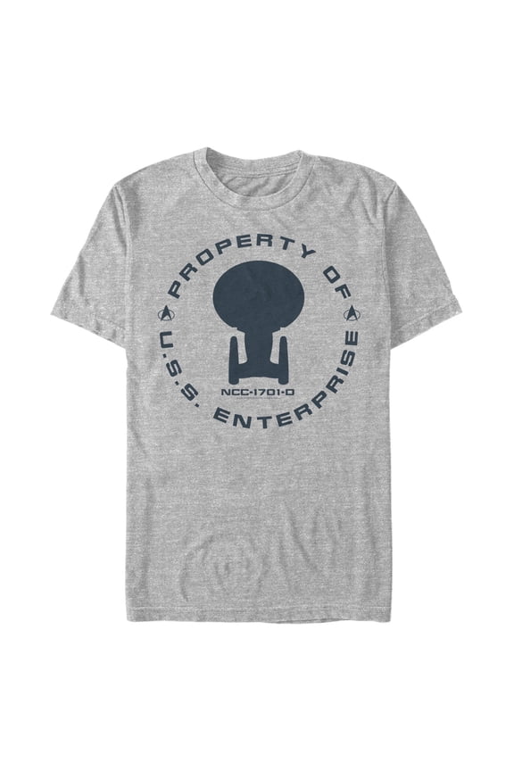 Men's Star Trek: The Next Generation Property Of The USS Enterprise Graphic Tee Athletic Heather Large