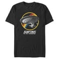 thumbnail image 1 of Men's Star Trek: The Next Generation Rainbow USS Enterprise Circle Galaxy Stars Graphic Tee Black Large, 1 of 5