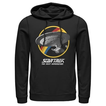 Men's Star Trek: The Next Generation Rainbow USS Enterprise Circle Galaxy Stars  Pull Over Hoodie