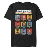 Men's Star Trek: The Next Generation Starfleet Crew Portraits Playing Cards Frame Graphic Tee Black X Large