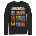thumbnail image 1 of Men's Star Trek: The Next Generation Starfleet Crew Portraits Playing Cards Frame  Long Sleeve Shirt Black X Large, 1 of 4