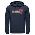 thumbnail image 1 of Men's Star Trek: The Next Generation USS Enterprise Vertical Retro Rainbow Logo  Pull Over Hoodie Navy Blue 2X Large, 1 of 4