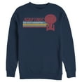 thumbnail image 1 of Men's Star Trek: The Next Generation USS Enterprise Vertical Retro Rainbow Logo  Sweatshirt Navy Blue 2X Large, 1 of 4