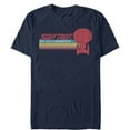 thumbnail image 1 of Men's Star Trek: The Next Generation Vertical Retro Rainbow Logo  Graphic Tee Navy Blue Medium, 1 of 4