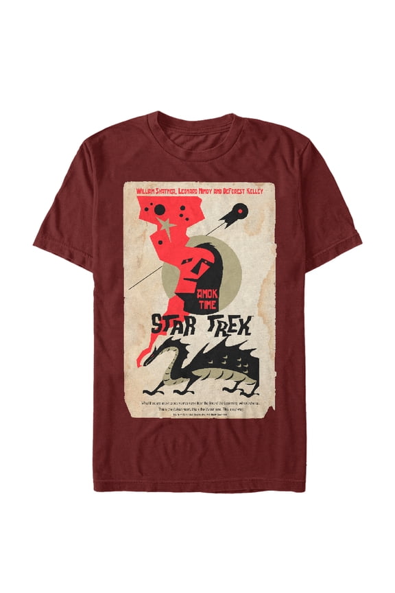 Men's Star Trek: The Original Series Amok Time S2 Episode 1 Poster Graphic Tee Cardinal X Large