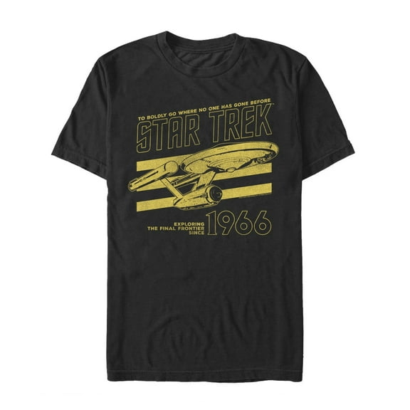 Men's Star Trek: The Original Series Exploring Final Frontier Since 1966  Graphic Tee Black 2X Large