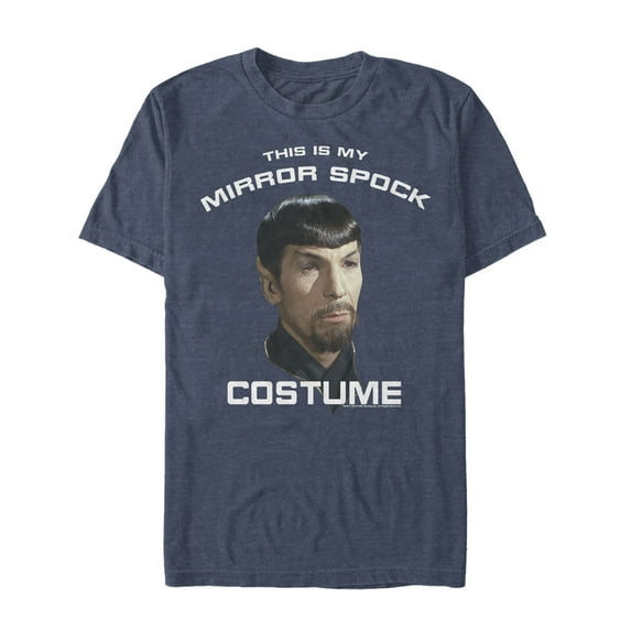Men's Star Trek: The Original Series My Mirror Spock Costume Graphic Tee Navy Blue Heather X Large