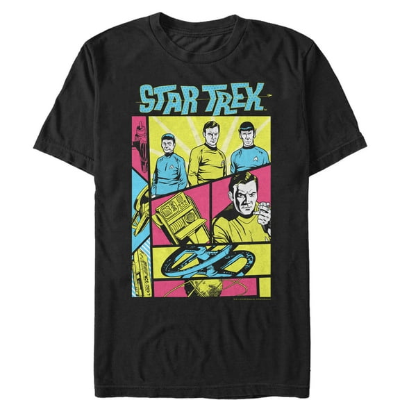 Men's Star Trek: The Original Series Retro Character Frames  Graphic Tee Black Small
