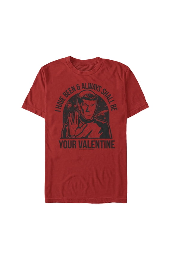 Men's Star Trek: The Original Series Spock Always Shall Be Valentine Graphic Tee Red Large