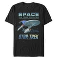 thumbnail image 1 of Men's Star Trek: The Original Series USS Enterprise Space The Final Frontier  Graphic Tee Black 2X Large, 1 of 4