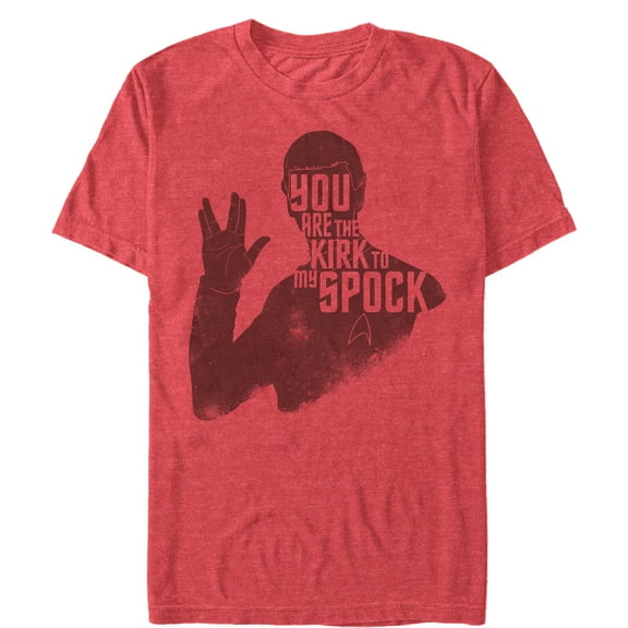 Men's Star Trek: The Original Series Valentine's Kirk to My Spock  Graphic Tee Red 3X Large