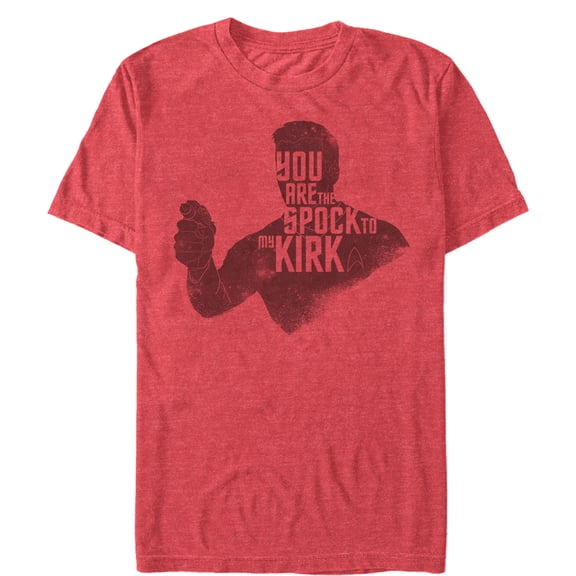 Men's Star Trek: The Original Series Valentine's Spock to My Kirk Graphic Tee Red Heather Large