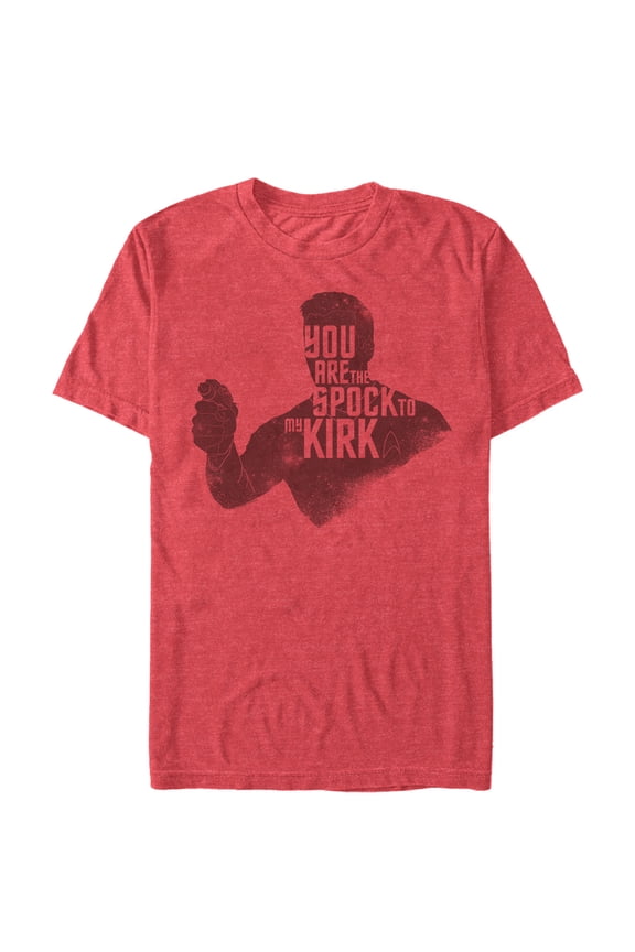 Men's Star Trek: The Original Series Valentine's Spock to My Kirk Graphic Tee Red Heather Large