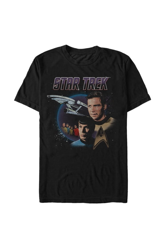 Men's Star Trek: The Original Series Vintage Character Pose Graphic Tee Black Small